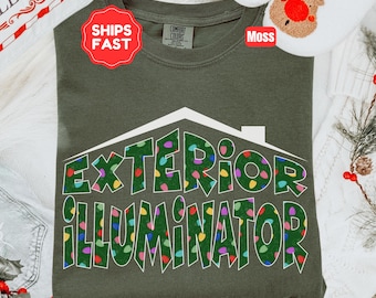 Clark Griswold Christmas Comfort Colors Shirt, Exterior Illuminator Vintage Griswold Family Christmas T-Shirt Gift