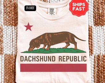 Dachshund Comfort Colors Wiener Dog Dachshund Republic Shirt Doxie Mom T-shirt Gift for Her Dog Mama Weenie Lover Dachshund Parody