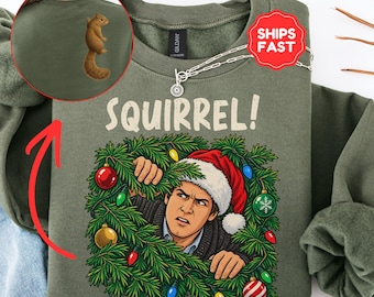 Clark Griswold Christmas Squirrel Sweatshirt, Funny Griswold Family Movie Christmas Crewneck Gift