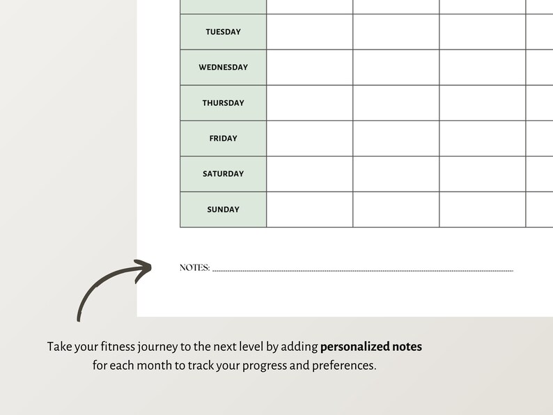 Monthly Workout Planner Printable Ultimate Fitness Planner: Monthly Workout Calendar Printable ...