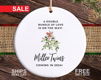 Coming Soon Twins 2024 Christmas Ornament - Etsy