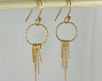 On The Fringe | 14k Gold Fill Sterling Silver Fringe Tassel Earrings