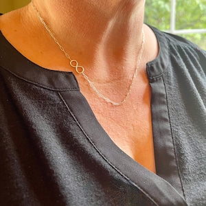 Infinity | 14k Gold Fill Sterling Silver Infinity Asymmetrical Delicate Cable Chain