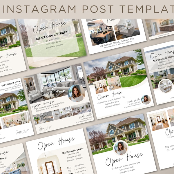 20 Open House Social Media Posts | Realtor Instagram Post Templates | Open House Instagram Posts Templates | Real Estate Marketing | Canva