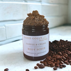 Coffee + cream hydrating body scrub | firming | smoothing | stretch marks | dry skin | cellulite | anti aging