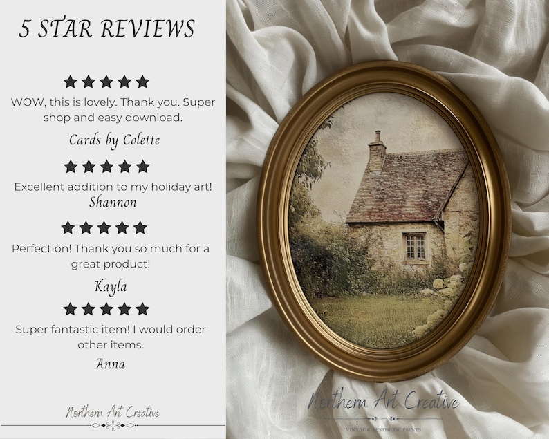 Vintage Cottagecore Decor: Countryside Printable Wall Art (Digital Download) zdjęcie 6