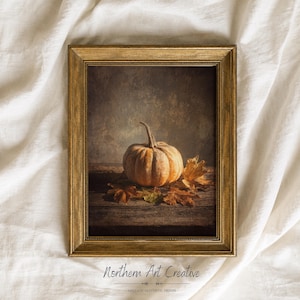 Vintage Pumpkin Painting: Rustic Fall Farmhouse Wall Decor (Digital Download) Bild 1