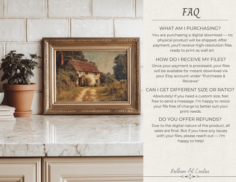 Fall Cottagecore Decor Autumn Print Rustic Fall Artwork Vintage Fall Farmhouse Decor Fall Printable Wall Art Autumn Landscape Wall Decor imagen 13