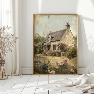Cottage Garden Print, English Countryside Landscape (Downloadable Art) image 9