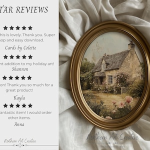 Cottage Garden Print, English Countryside Landscape (Downloadable Art) image 3