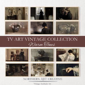Vintage FRAME TV ART Set Of 12 Samsung Frame Tv Art Vintage Art For Tv Antique Paintings Tv Art Farmhouse Frame Tv Bundle Digital Download