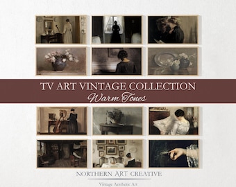 Vintage FRAME TV ART Set Of 12 Samsung Frame Tv Art Vintage Art For Tv Antique Paintings Tv Art Farmhouse Frame Tv Bundle Digital Download