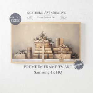 Vintage Christmas Samsung Frame TV Art | Winter Holidays Old Books Digital Art | Downloadable Art For Smart Television | Xmas TV Screensaver