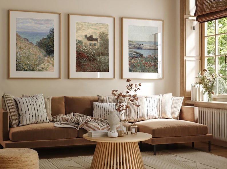 Vintage Summer Gallery Wall Set: Coastal Landscape Set Of 3 Prints imagen 4