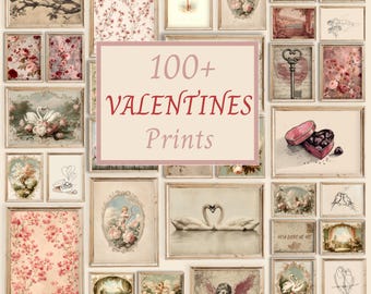 Vintage Valentine's Day BUNDLE Prints: Love Gallery Wall Art Prints (Digital Download)