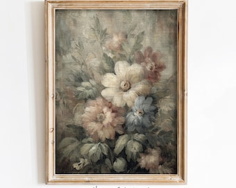 Vintage Floral Wall Art: Cottagecore Botanical Print (Digital Download)