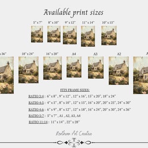 Cottage Garden Print, English Countryside Landscape (Downloadable Art) image 10