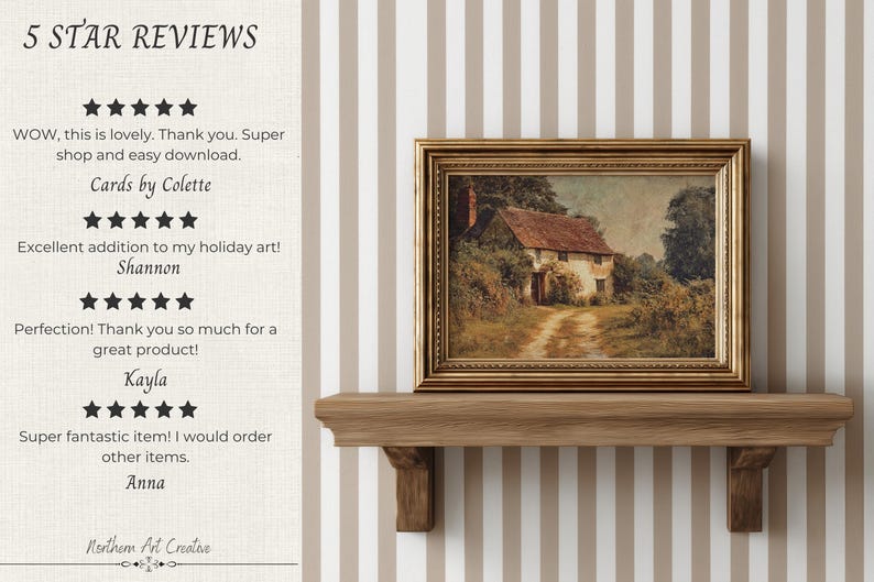 Fall Cottagecore Decor Autumn Print Rustic Fall Artwork Vintage Fall Farmhouse Decor Fall Printable Wall Art Autumn Landscape Wall Decor imagen 9