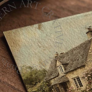 Cottage Garden Print, English Countryside Landscape (Downloadable Art) image 2