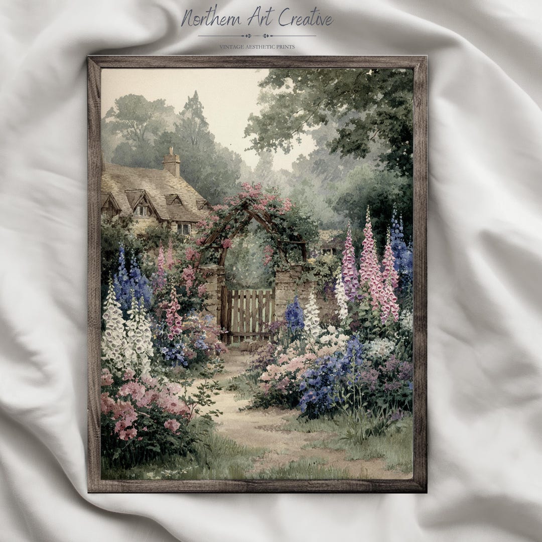 Vintage Cottage Garden Wall Art: Cottagecore Decor (DIGITAL DOWNLOAD ...