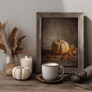 Vintage Pumpkin Painting: Rustic Fall Farmhouse Wall Decor (Digital Download) Bild 7