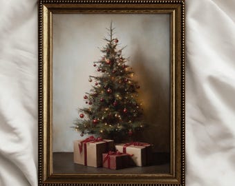 Classic Christmas Tree Print: Vintage Winter Holidays Printable Wall Art (Downloadable Prints)