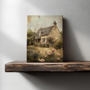 Cottage Garden Print, English Countryside Landscape (Downloadable Art) image 5
