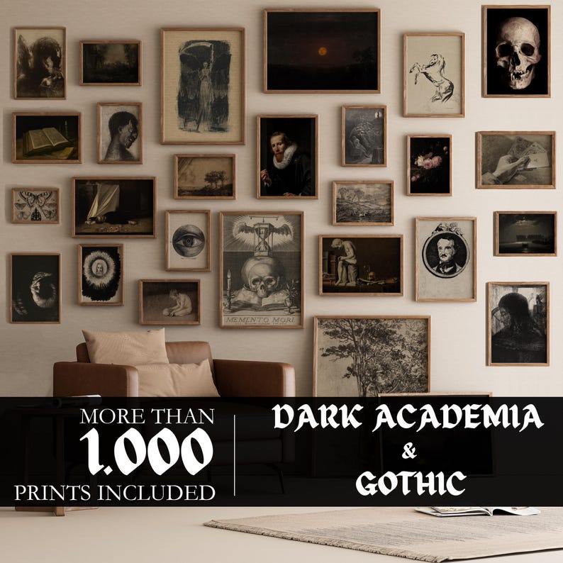 Más de 1000 láminas de estilo Dark Academia: arte mural gótico grunge y fantasioso. imagen 1