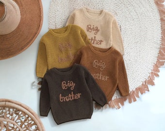 Big Brother Knit Sweater,Big Brother Announcement,Pregnancy Announcement,Matching Sweatshirt,Brother Matching Outfit,Brother Matching