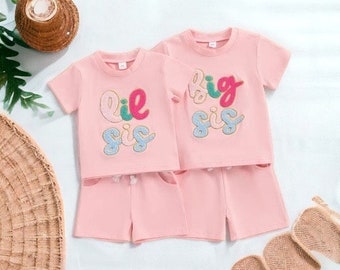 Matching Sisters Set,Matching Sisters Outfit,Outfit for Lil Sister,Outfit for Big Sister,Pregnancy Announcement,Sisters Gifts,Toddler Outfit