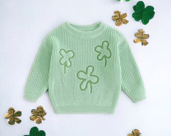 Lucky Baby and Toddler Knit Sweater,St Patrick Cute Outfit,Toddler St Patrick Outfit,St Patrick First Outfit,Toddler Knit Sweater,Baby Shirt