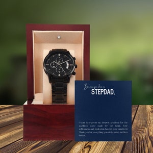 Deepest Gratitude Personalized Message Mens Watch | Dad Gift | Father’s Day Gift | Father Figure Gift | Gift for New Dad | Stepdad Gift
