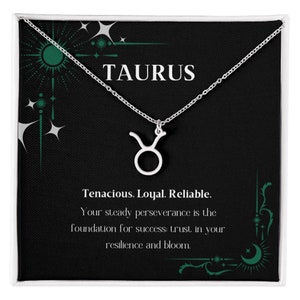 Taurus Zodiac Necklace | Horoscope Pendant | Gift for Her | Gift for Friend | Anniversary gift for Girlfriend