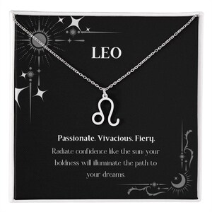 Leo Zodiac Necklace | Horoscope Pendant | Gift for Her | Gift for Friend | Anniversary gift for Girlfriend
