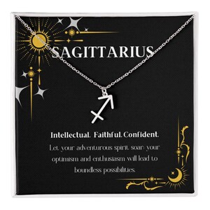 Sagittarius Zodiac Necklace | Horoscope Pendant | Gift for Her | Gift for Friend | Anniversary gift for Girlfriend