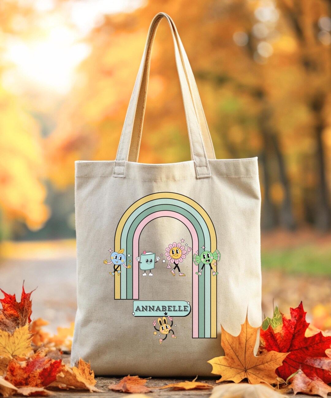 Personalized Back to School Tote Bag / Cute Book Tote Personalized ...