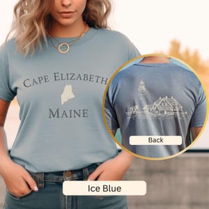 Cape Elizabeth Maine Comfort Colors Unisex T-shirt Lighthouse Tee Portland Head Light T-shirt I wanna Go to Maine Tee Shirt