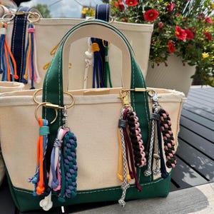 Rope Chain Bag Charms, Trendy Paracord Bag Charms, Fisherman Aesthetic Rope Tote Bag Charm, Y2K Circle Chain Handbag Bag Charm