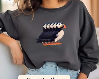 Atlantic Puffin Crewneck Sweatshirt: Bird Lover Gift
