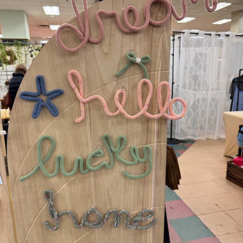 Knitted Wire Word Art - Etsy