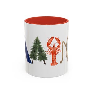 Icons of Maine Mug Travel Lover Gift Maine State Moose Mug Maine Souvenir Mug Vacation Coffee Mug Maine Gift Ideas