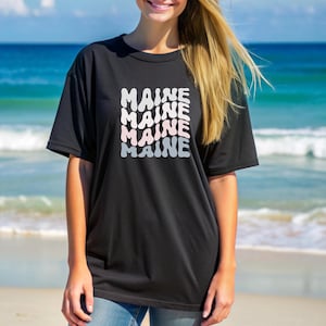 Maine State T-shirt Retro Maine Shirt Maine Comfort Colors Unisex Garment-Dyed T-shirt Travel Gift