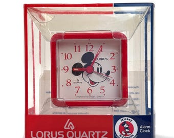 Lorus Disney Micky And Friends Quartz Alarm Clock 2.5 Inches New Open Box