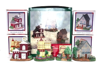 Liberty Falls Set Of 4 Houses Original Boxes Americana Collection 2002