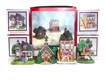 Liberty Falls Set Of 4 Houses Original Boxes Americana Collection Year 2002