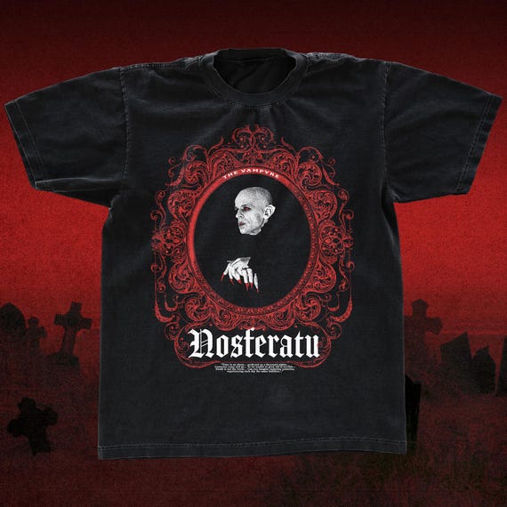 Nosferatu Vampire Classic Horror Black T-Shirt Dracula Men Nosferatu Vampire Classic Horror Black T-Shirt Dracula Men