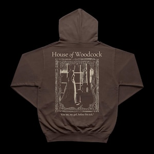 Sudadera clásica con capucha Phantom Thread, jersey de película personalizado, House of Woodcock vintage, sudadera con capucha unisex de mezcla pesada de chocolate Gildan, preencogida