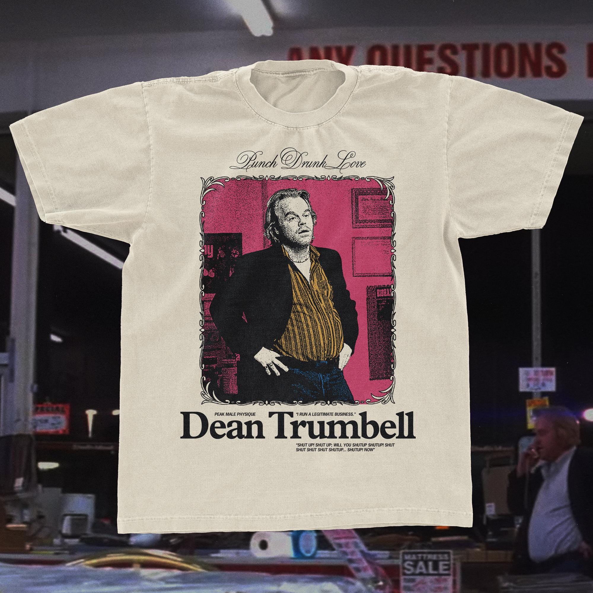 パンチドランク・ラブTシャツ、ディーン・トランベルTシャツ、ユニ 
