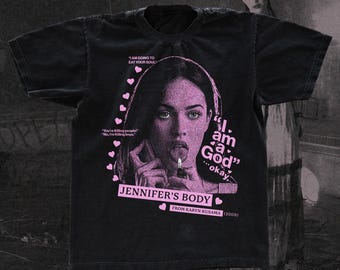 Jennifer's Body T-shirt, Megan Fox Horror Movie Tee, Karyn Kusama Film Shirt, Black Graphic Tee, Y2K Cult Horror, Femgore Streetwear Top