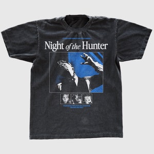 Night of the Hunter movie t-shirt, classic film tshirt, trendy black Men’s Classic Tee Gildan 5000, robert mitchum streetwear  top